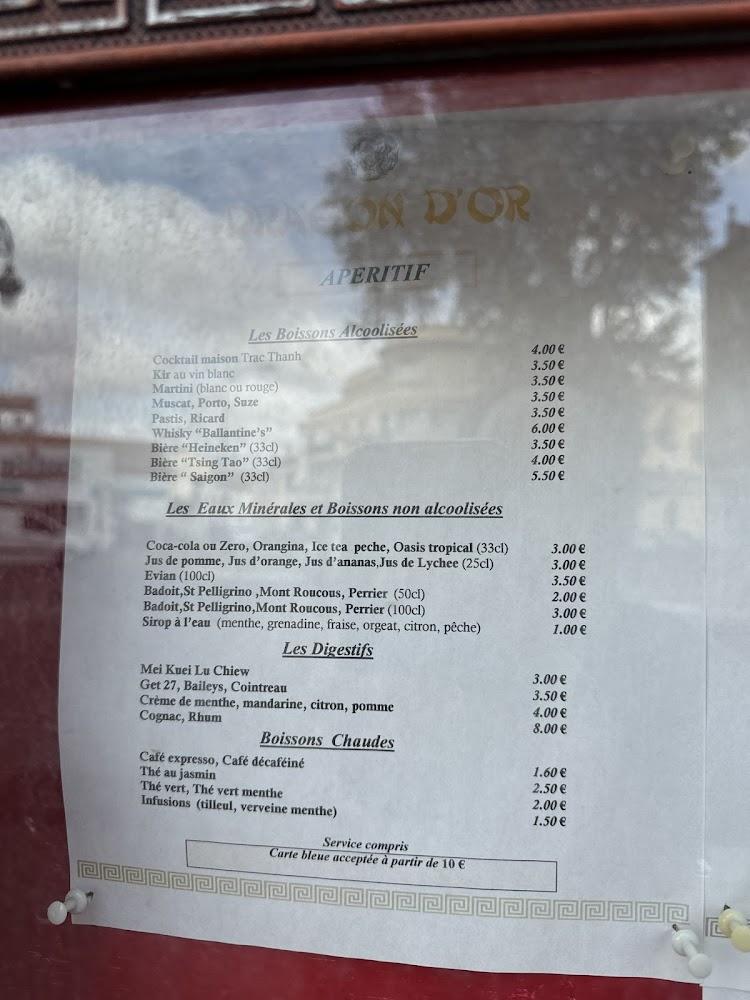 Restaurant Le Dragon d'Or - Menu Image 3